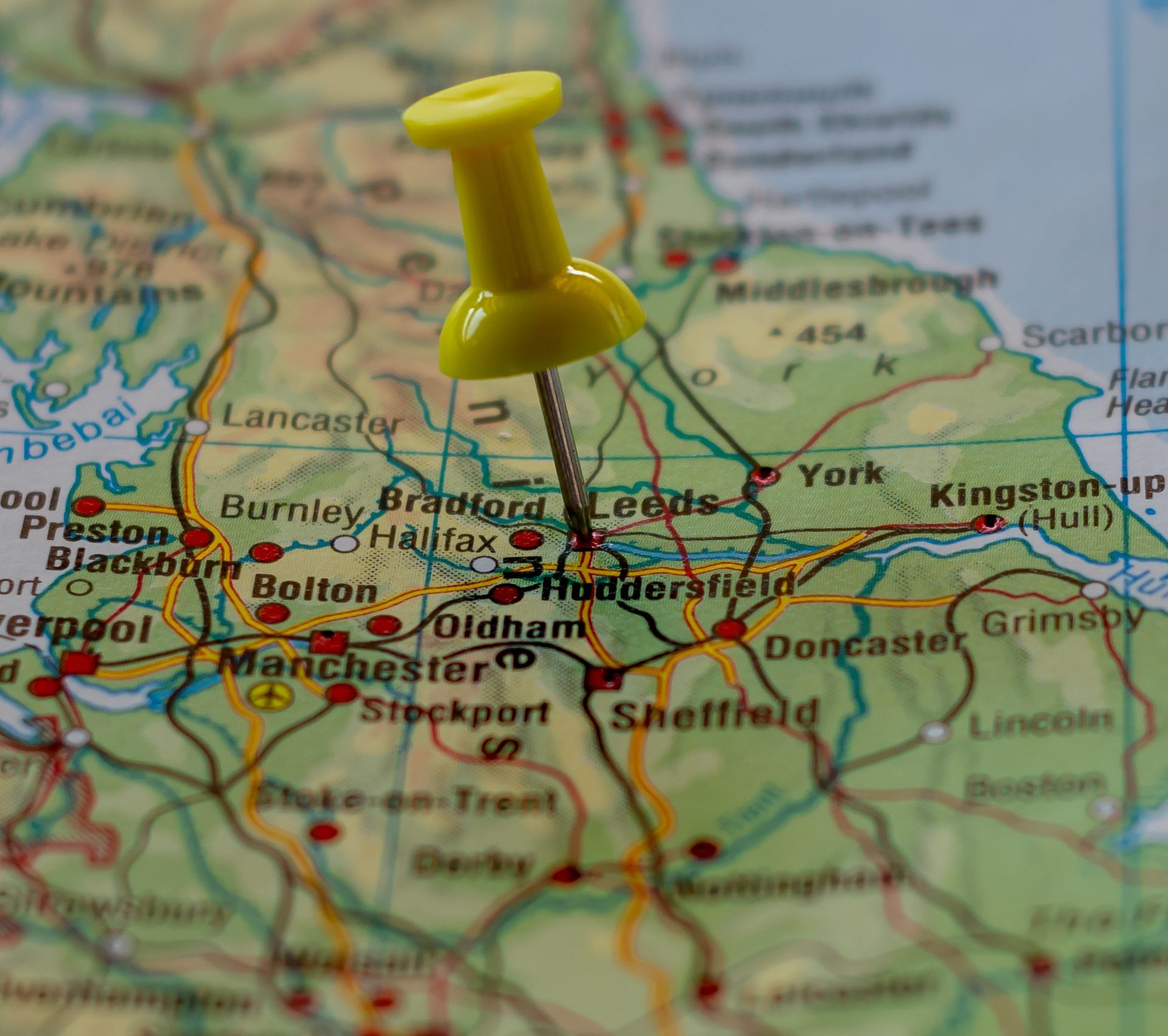 Leeds hypnotherapy training marked with a pin Leeds hypnotherapy training marked with a pin